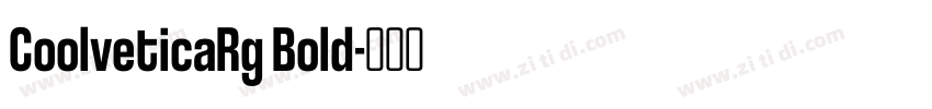 CoolveticaRg Bold字体转换
